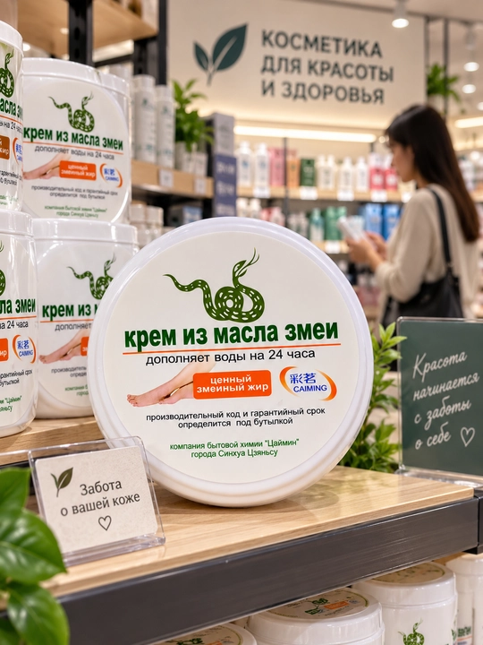 Ilon yog‘i kremi yuz va tana terisi uchun namlantiruvchi parvarish kremi - 