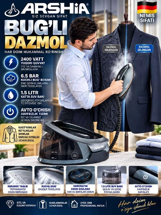ARSHIA Bug‘li dazmollash stansiyasi