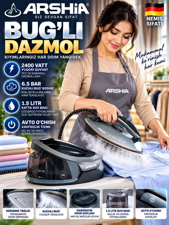 ARSHIA Bug‘li dazmollash stansiyasi