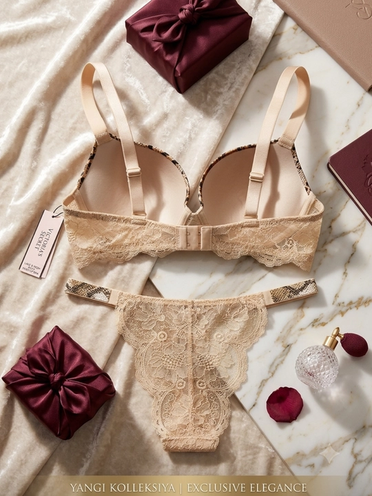 Victoria's Secret ayollar ich kiyimi, ichki kiyim komplekti, byustgalter va trusik