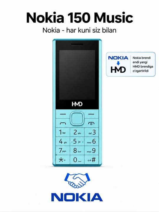 Nokia 150 HMD Music, кнопочный телефон, Dual SIM,  Type-C, Зарегистрирован(а) на uzmei - 