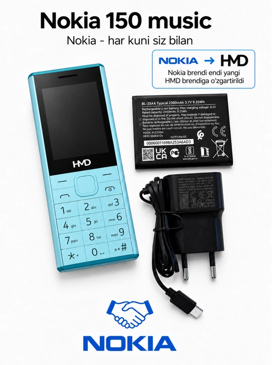 Nokia 150 HMD Music, кнопочный телефон, Dual SIM,  Type-C, Зарегистрирован(а) на uzmei