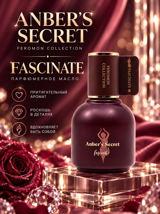 Парфюмерное масло Anber’s Secret Juicy с феромонами, женский мини-парфюм - 