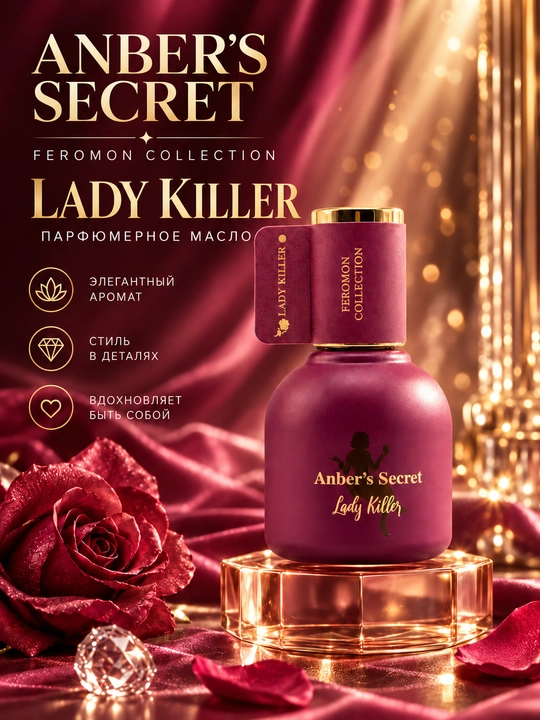 Парфюмерное масло Anber’s Secret Juicy с феромонами, женский мини-парфюм - 