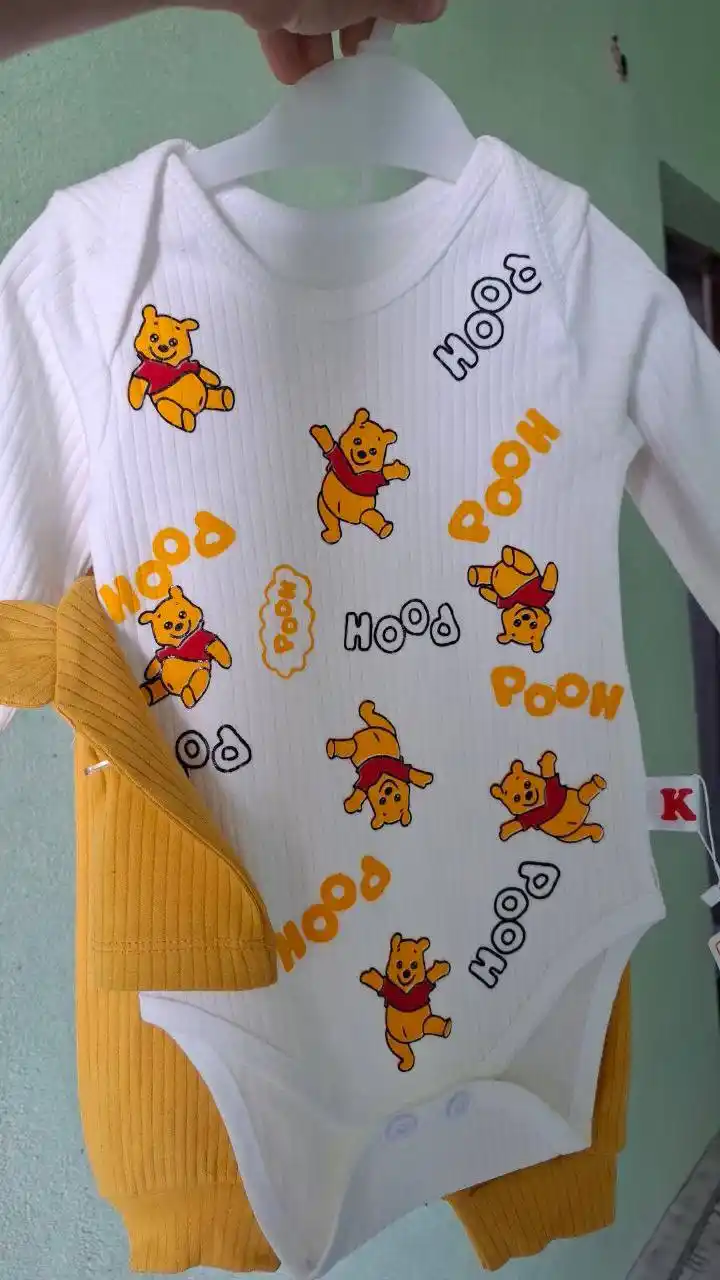 Bodi, bolalar bodi, bolalar kiyimi, yangi tug‘ilgan chaqaloqlar uchun uchta bodi to‘plami