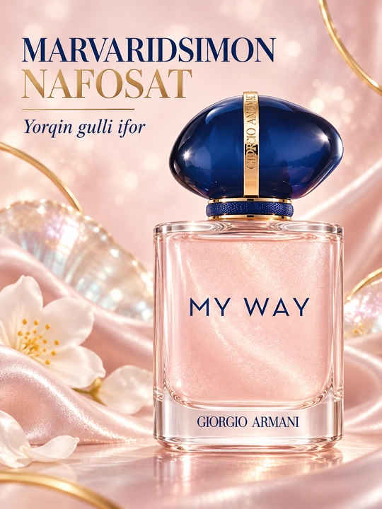 Giorgio Armani My WayEditionNacreEaudeParfum, ayollar uchun marvaridsimon gulli atir, 90ml