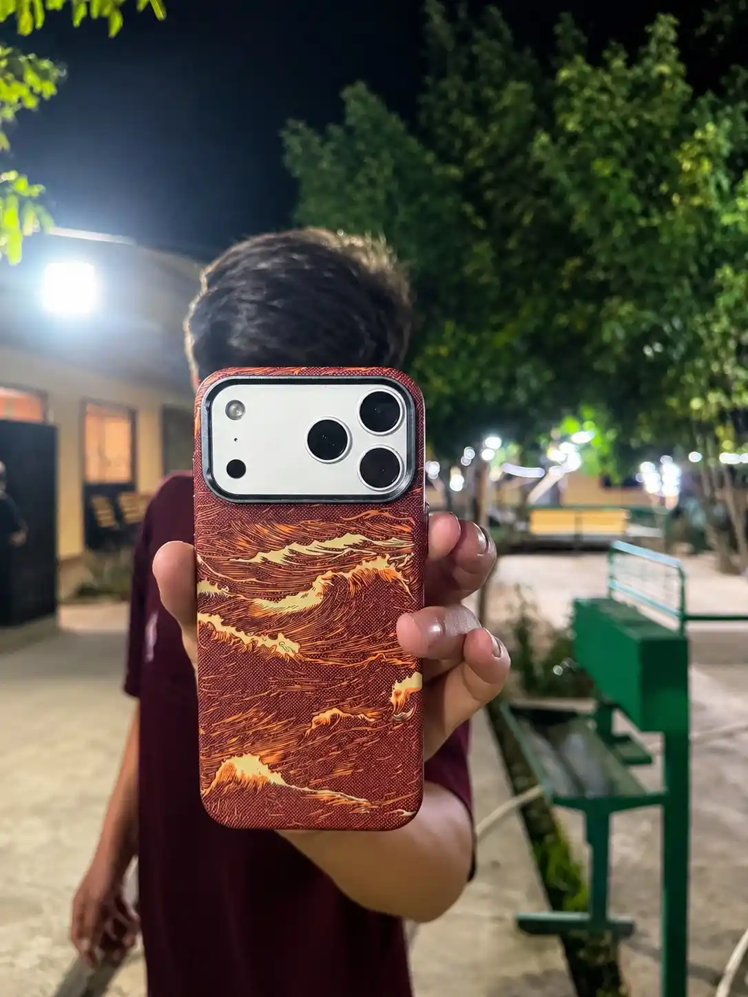 Чехол Luxo Karbon с волнистым морским декором для iPhone 11–17 Pro, Pro Max, Air