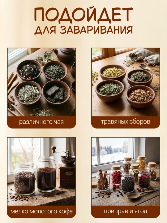 Фильтр пакеты для заварки чая, кофе, специй, трав, набор 100 штук