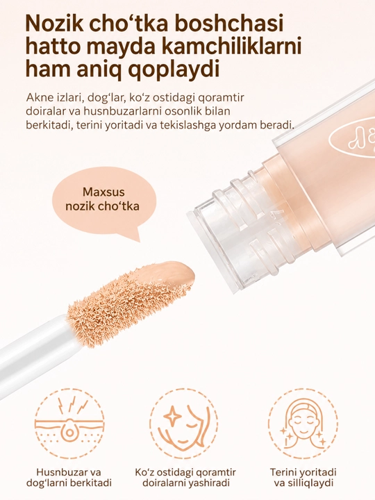 YOO TIGER Professional Makiyaj Seti 3 in 1- Padvodka, Qosh Qalami & Konsiler Toʻplami