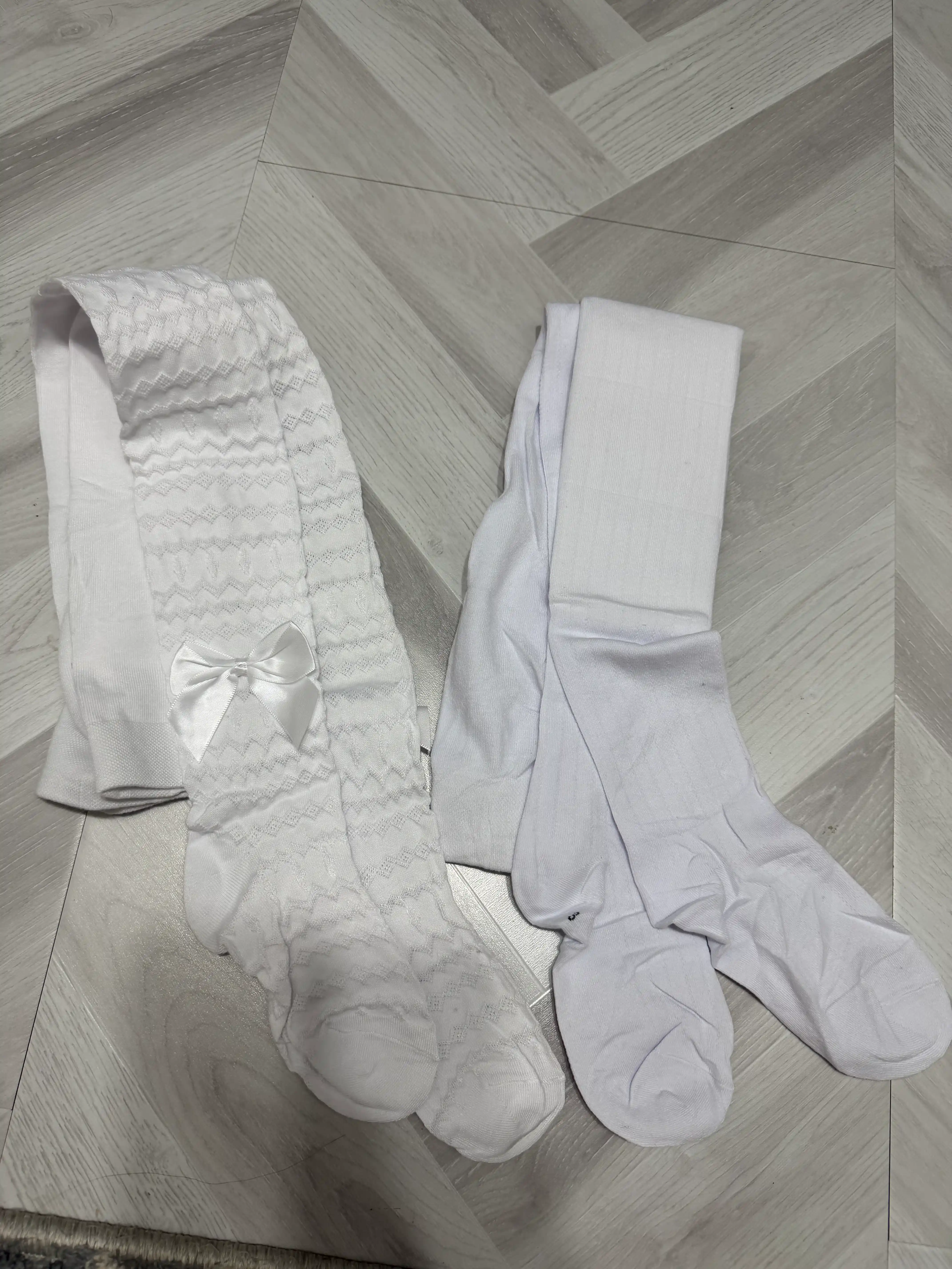 Колготки для девочек, белые детские колготки, удобные школьные колготки