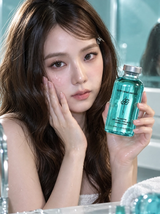 Élevé Glow Caviar Ampoule — yuz uchun yengil namlovchi va yorqinlashtiruvchi zardob