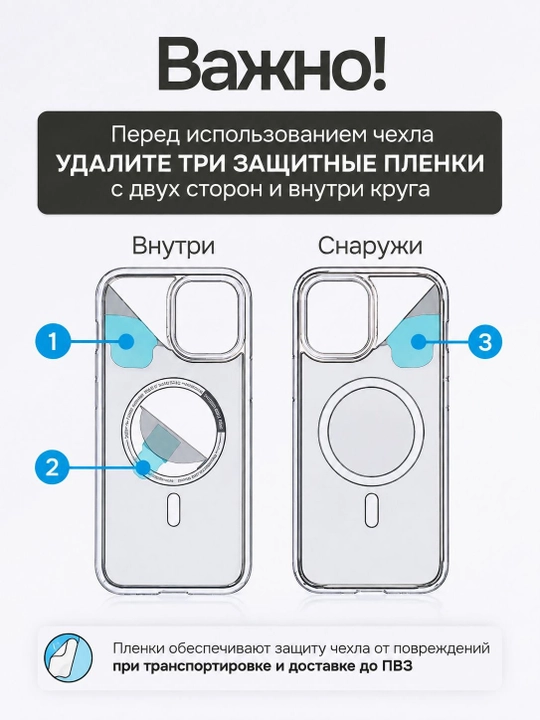 IPhone uchun MagSafe shaffof g‘ilof, mustahkam burchaklar, zarba va tirnalishdan himoya
