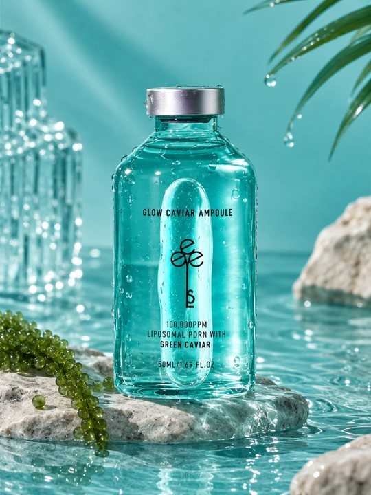 Élevé Glow Caviar Ampoule — yuz uchun yengil namlovchi va yorqinlashtiruvchi zardob
