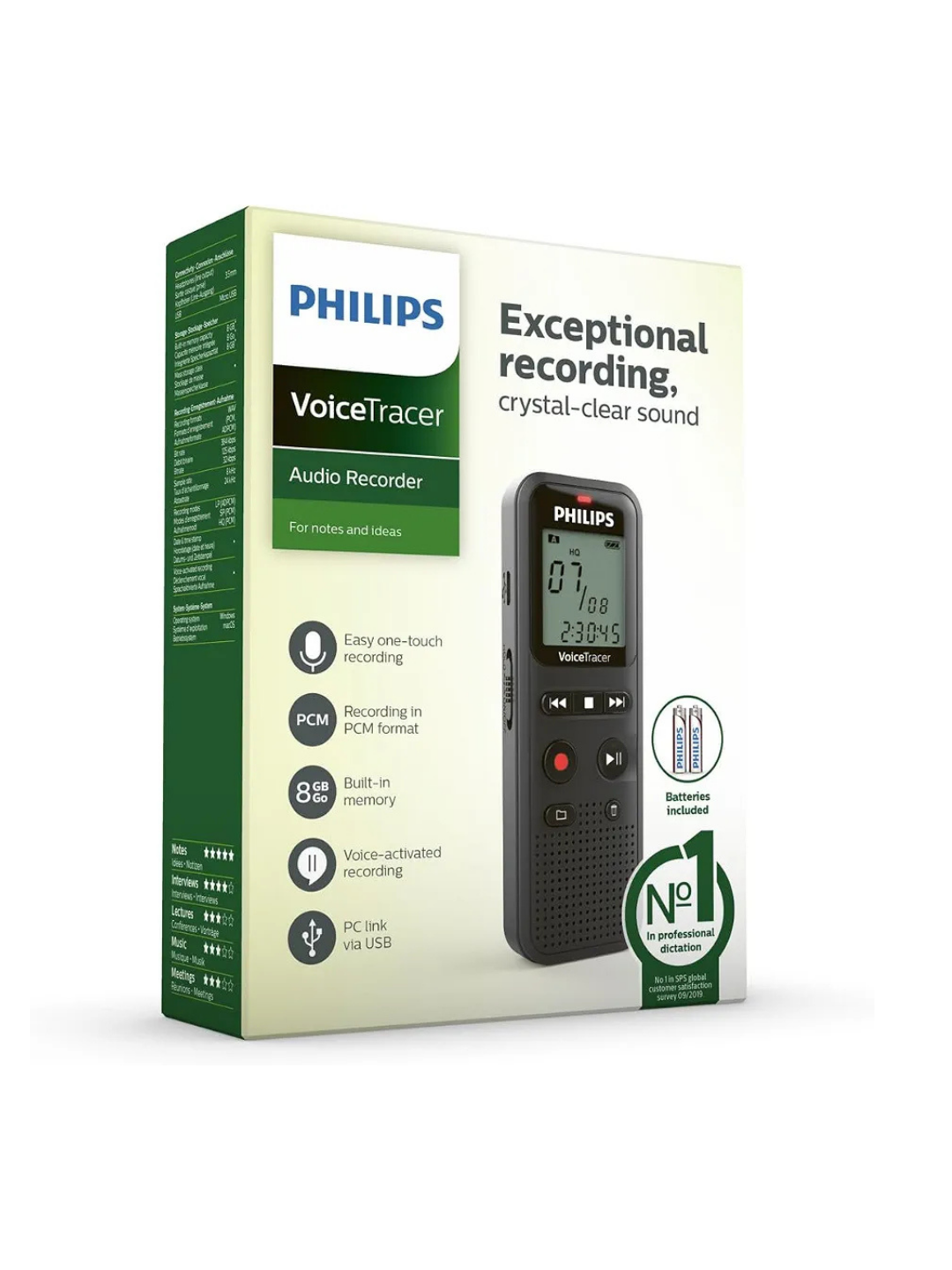 Цифровой диктофон Philips DVT1160 VoiceTracer - 