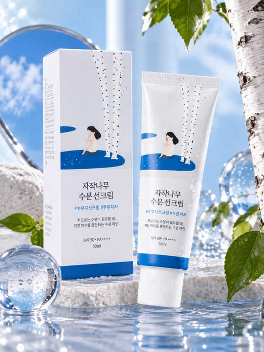 Quyoshdan himoya qiladigan krem Round Lab Birch Juice Moisturizing Sunscreen SPF50+ PA+