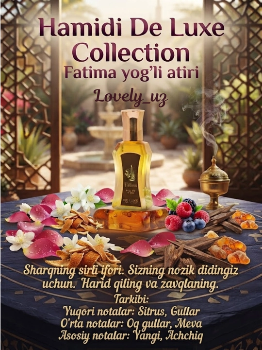 Hamidi Fatima, духи для женщин, масляные, стойкие