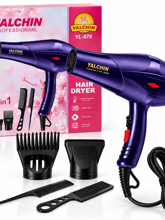 Фен для волос JRM Styler HD009 9000W 7в1, 3 температуры, 2 скорости, 7 насадки для укладки