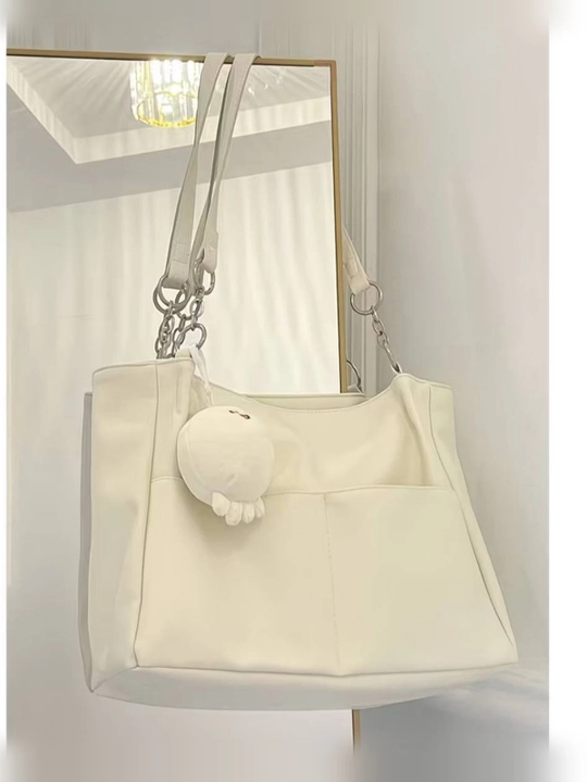 Ayollar shopper sumkasi, eko charm, A4 format uchun, yelkaga, ish va o‘qish uchun