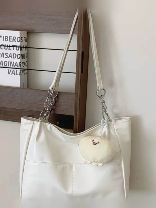 Ayollar shopper sumkasi, eko charm, A4 format uchun, yelkaga, ish va o‘qish uchun