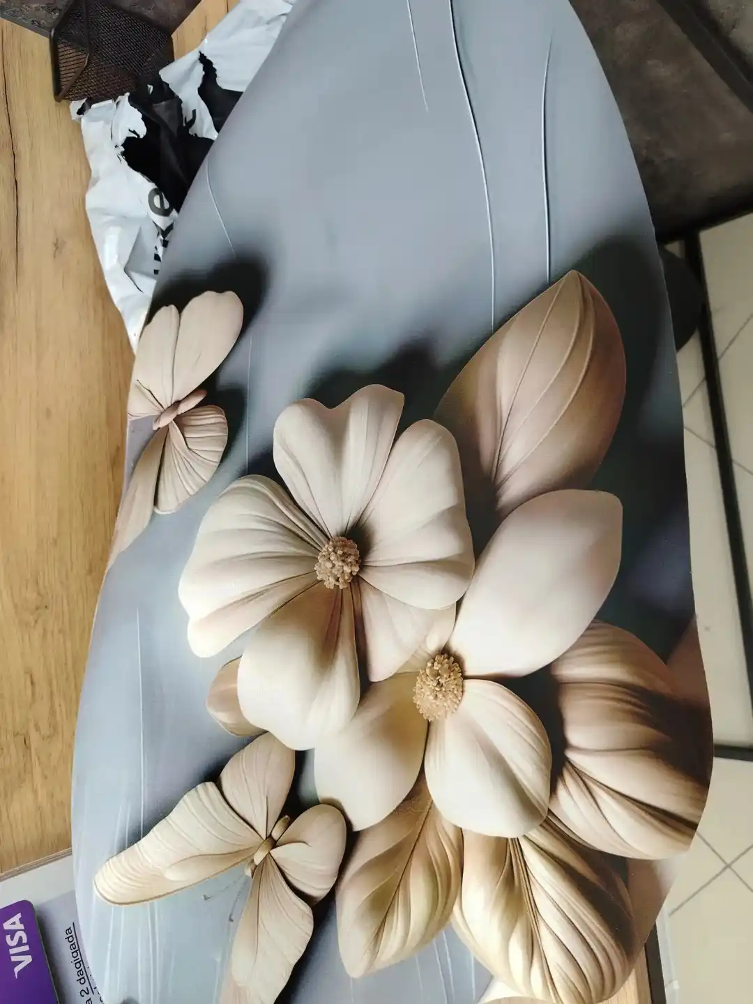 Коврик для ванной и кухни "Бабочки", 3D, впитывающий, противоскользящий