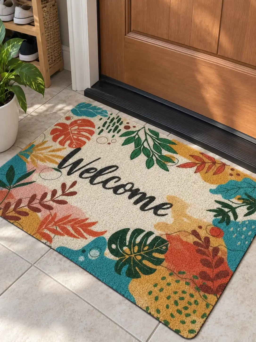Welcome kirish uchun poristiy kovrik 40×60 sm — eshik oldi uchun PVX gilamcha