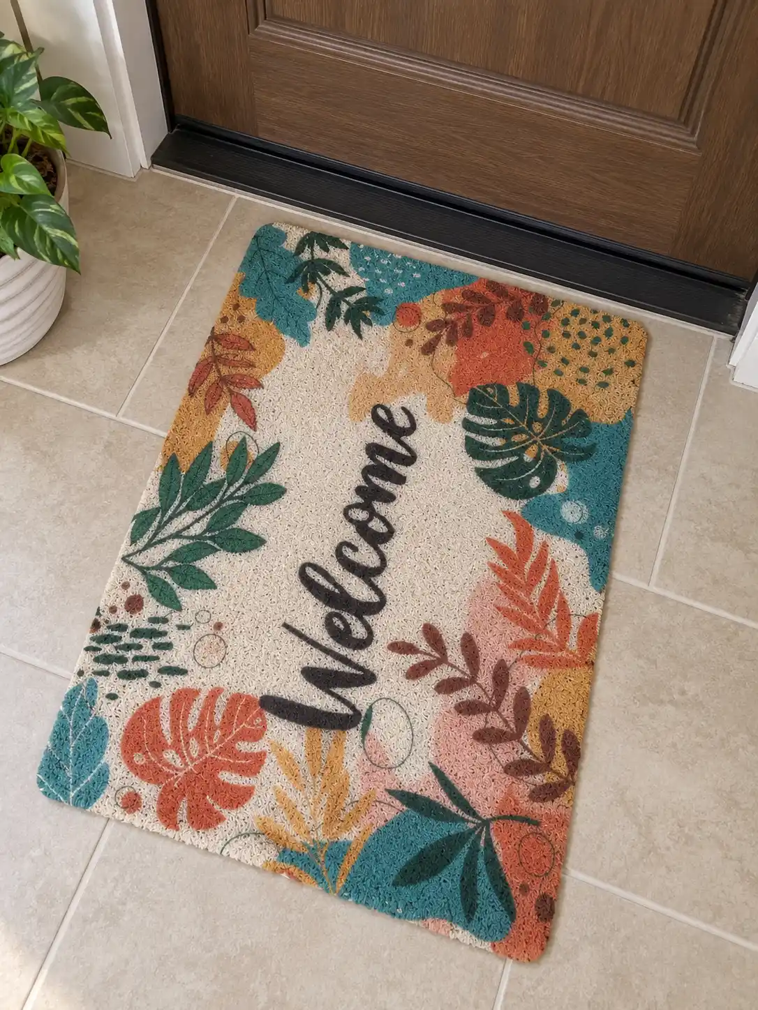 Welcome kirish uchun poristiy kovrik 40×60 sm — eshik oldi uchun PVX gilamcha