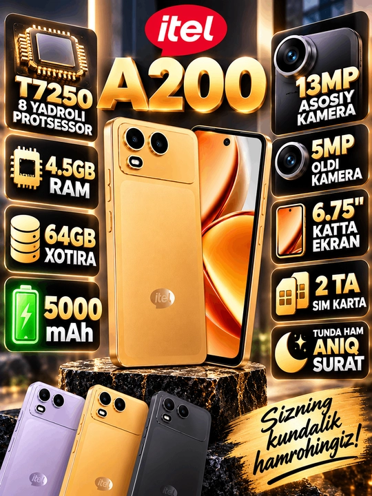 Itel A200 — современный и надёжный смартфон