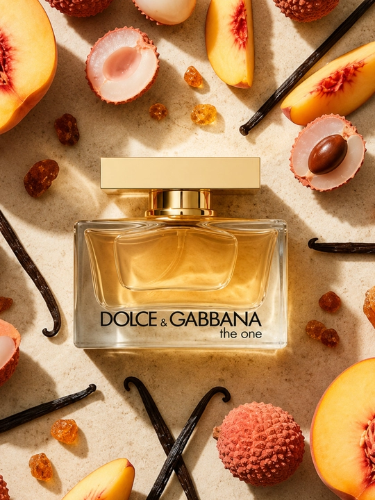 Dolce & Gabbana The One ayollar uchun gulli-mevali, vanilli va yoqimli Eau de Parfum atiri
