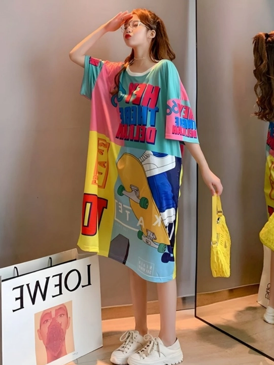 Ko‘ylak, erkin BOHO uslubidagi bichim, L, XL, XXL, XXXL o‘lchamlariga mos keladi