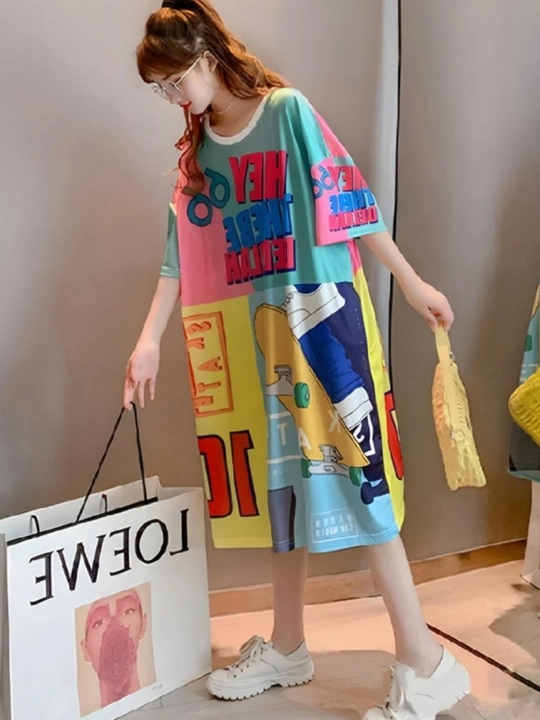 Ko‘ylak, erkin BOHO uslubidagi bichim, L, XL, XXL, XXXL o‘lchamlariga mos keladi
