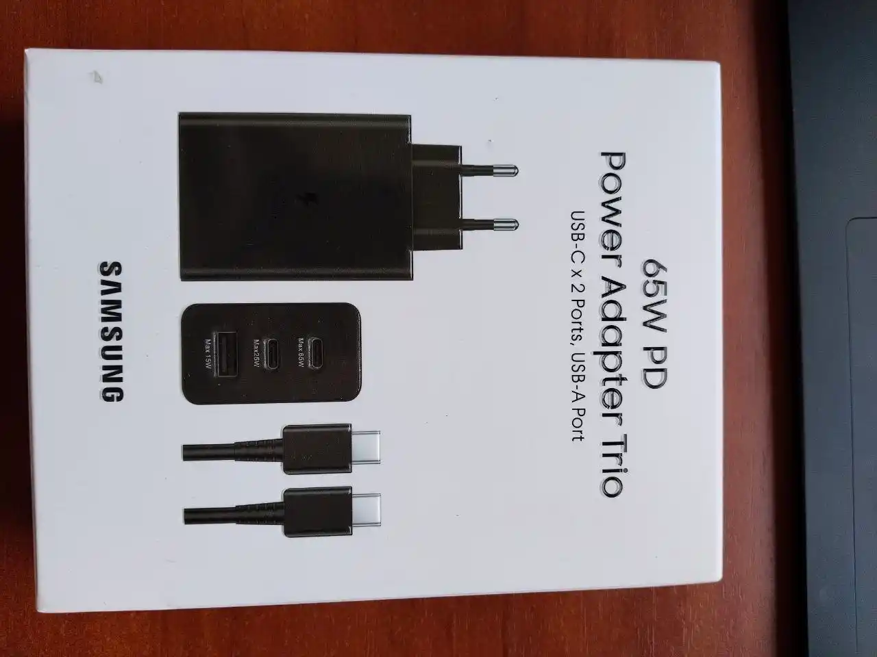 Samsung 65W PD adapter, USB-C tezkor zaryadlovchi, samsung zaryadchik, kabel bilan