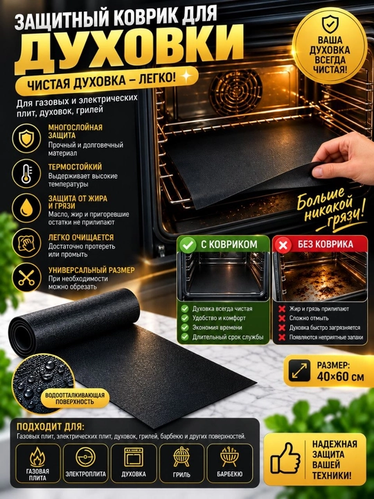 Защитная фольга для плиты и духовки — чистота и порядок на кухне - 
