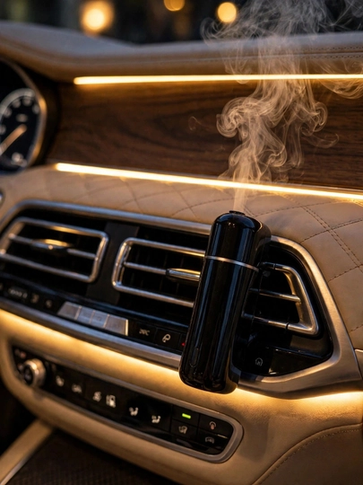 Avtomobil va uy uchun ultratovushli aromadiffuzor + 6 ta premium hid 5ml, Type-C, simsiz