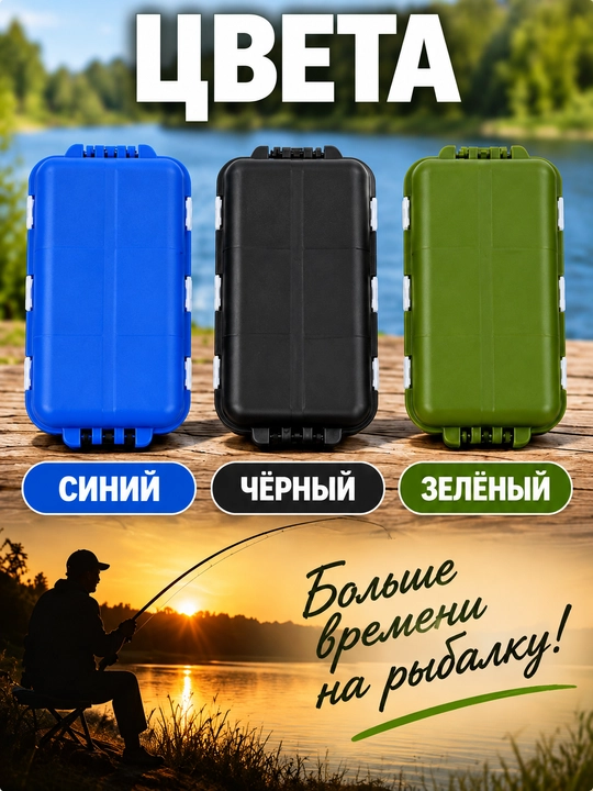 Контейнер для рыболовных снастей, коробка для крючков с отдельными отсеками, 10/16 отсеков