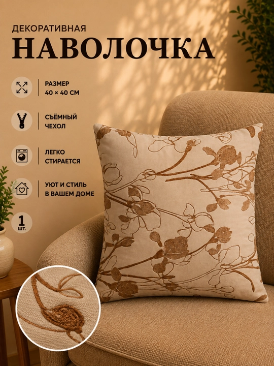 40×40, 50x50 o‘lchamli yostiq uchun bezakli g‘ilof, turli ranglarda