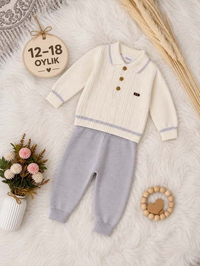 Детская одежда, Sadiya KIDS, комплект из 2 предметов, кофта и брюки, 12-18 месяцев малышам - 