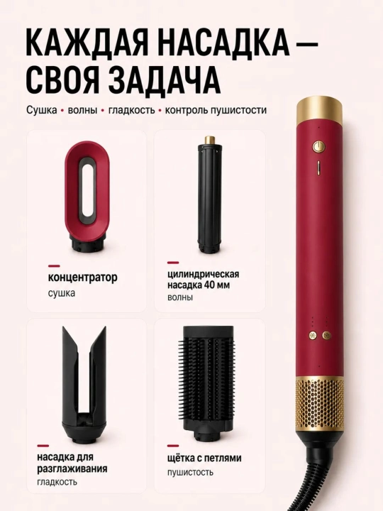 Professional DYSON Airwrap Coanda 2x, 6 ta 1 da, 1700 Vt quvvatli fen-stayleri