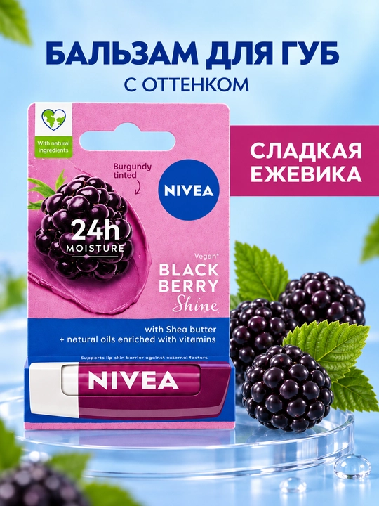 NIVEA Fruity Shine Yezhevika lab balzami 4,8 g - 