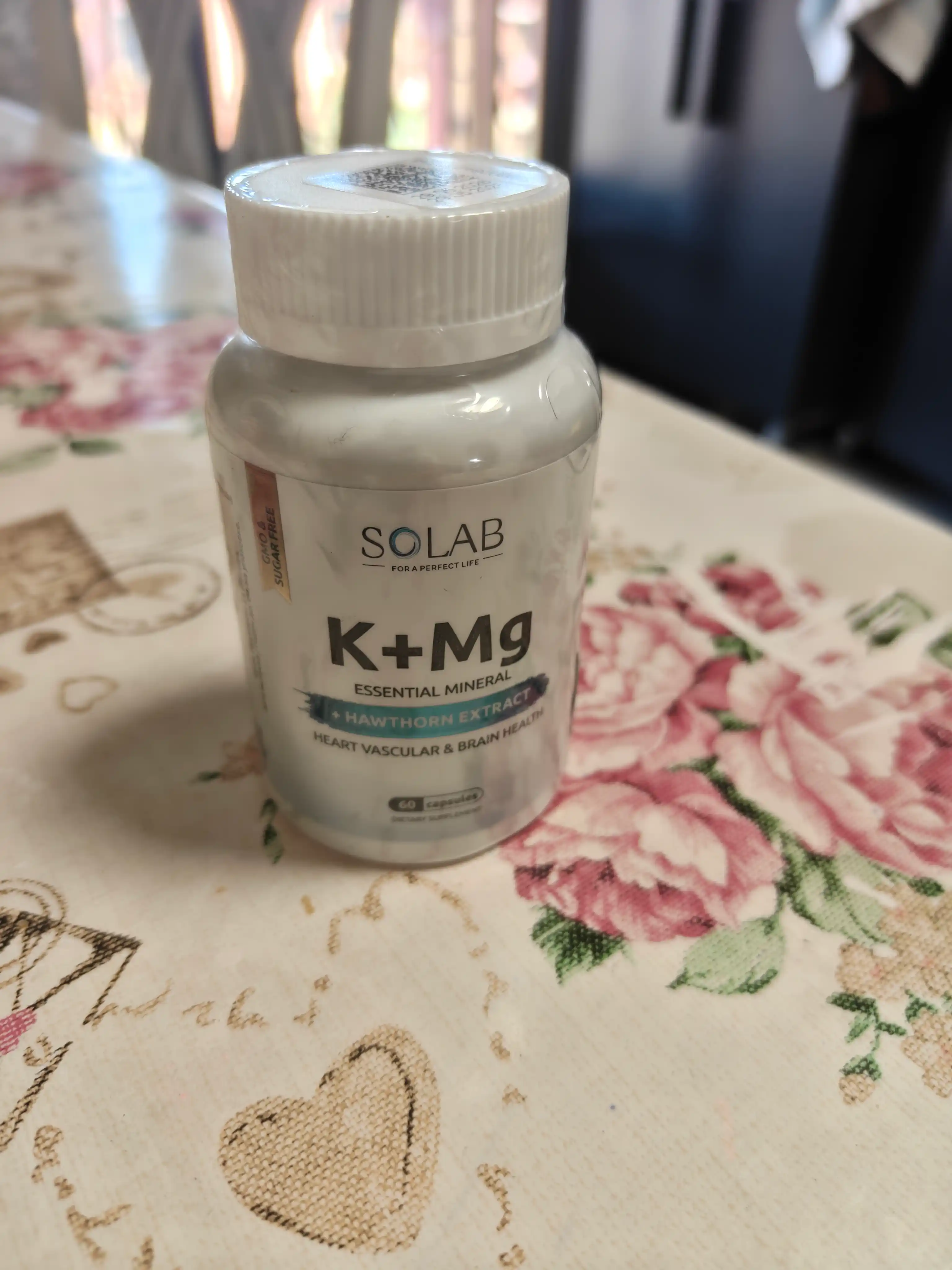 Kaliy + Magniy + Do‘lana ekstrakti, SOLAB, 60 kapsula