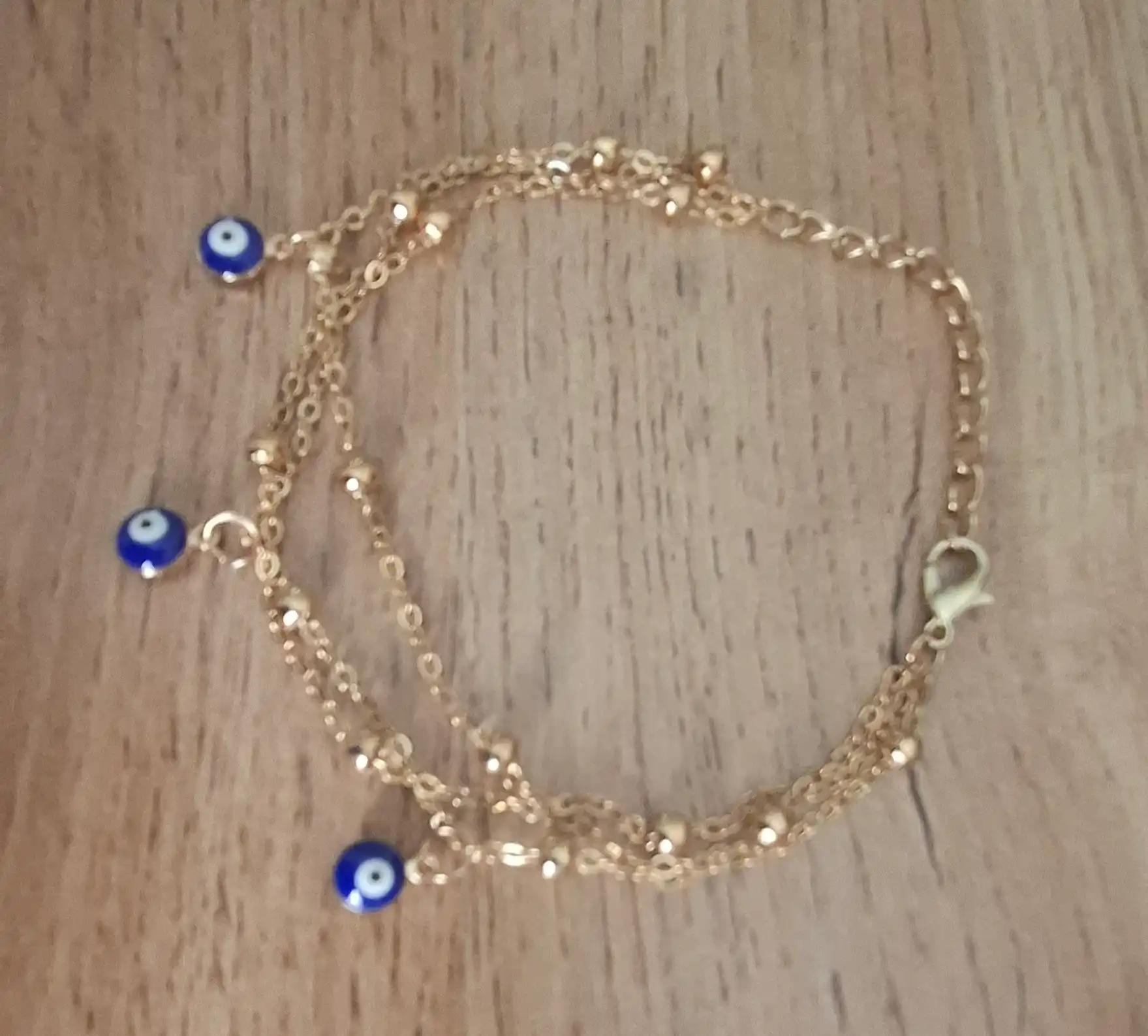 Нежный анклет Single Diamond — браслет на лодыжку, с покрытием 14K Gold PVD
