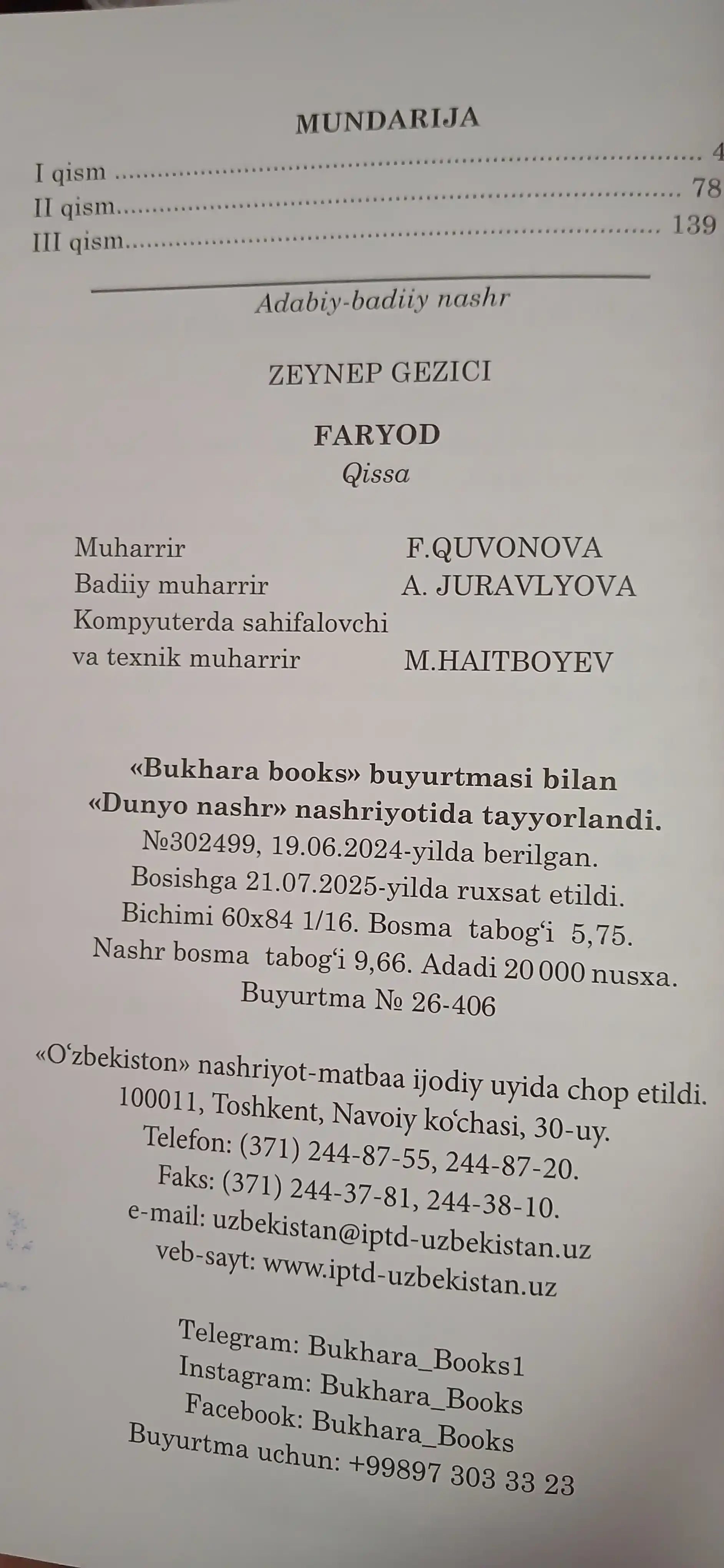 Faryod - Zeynep Gezici