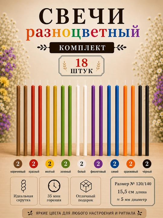 Asalli mumli qalam shamlar №120, №140 - 