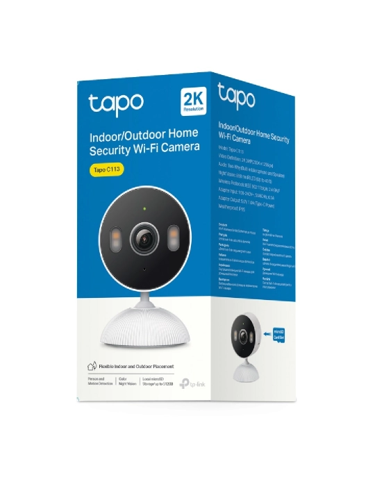 TP-Link Tapo C113 aqlli Wi-Fi kamerasi, 2K 3MP, IP65
