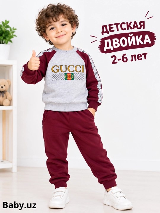 Bolalar kiyimlari komplekti 1-6 yosh, o‘g‘il bolalar uchun sport kostyum, issiq kiyim - 