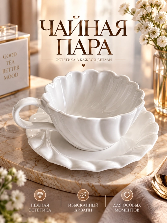 Keramik chashka likopchasi bilan, estetik Pinterest krujka choy va qahva uchun