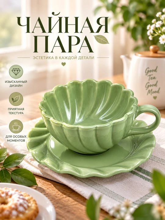 Керамическая чашка с блюдцем, эстетичная Pinterest кружка для чая и кофе