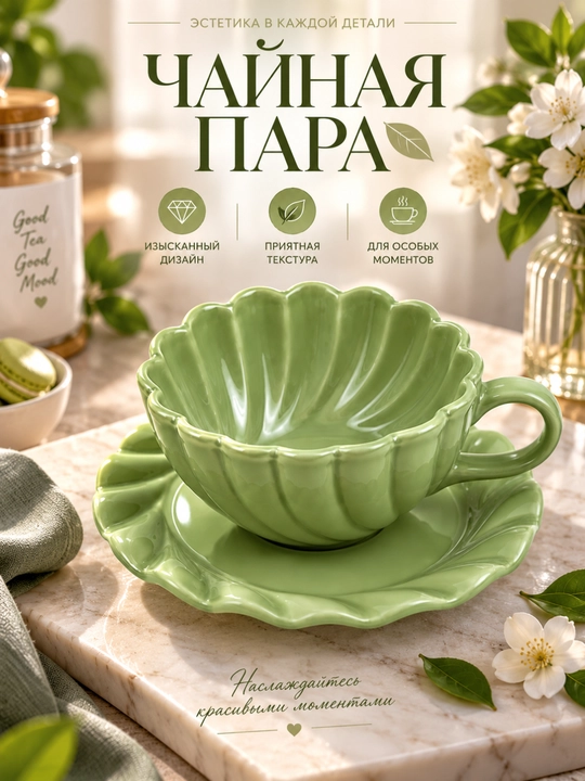 Керамическая чашка с блюдцем, эстетичная Pinterest кружка для чая и кофе