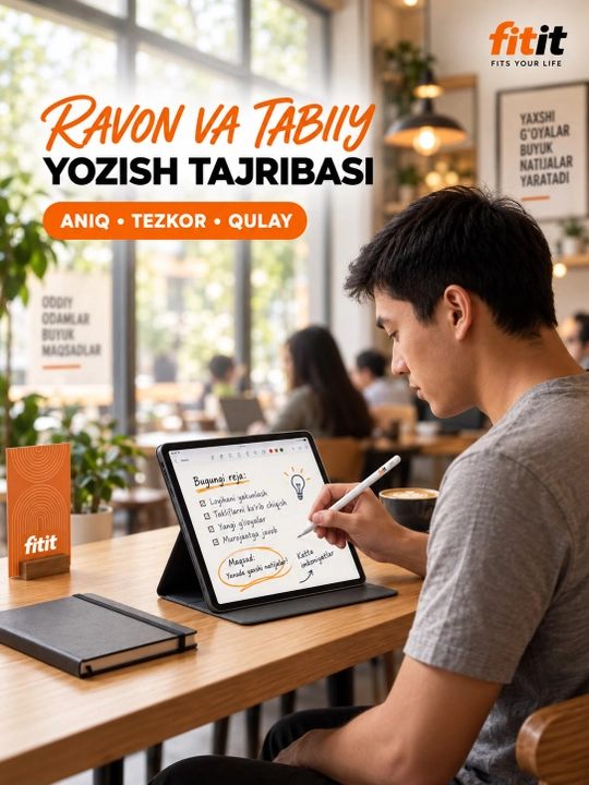 IPad uchun simsiz stilus-ruchkaUSB-C quvatlash moslamasi,magnit mahkamlagich va aniq yozuv