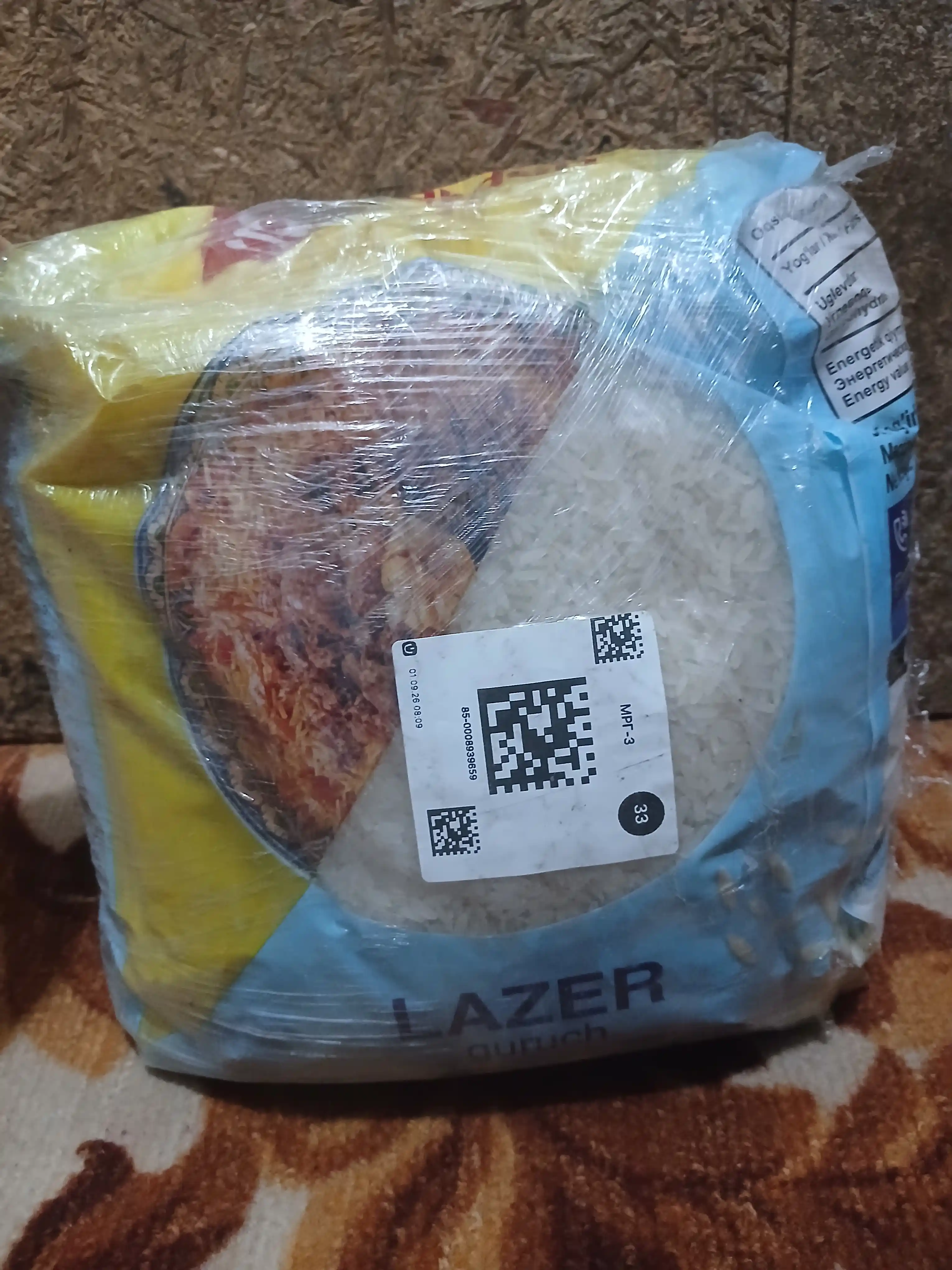 Lazer guruch 5 kg – oliy nav, toza va saralangan