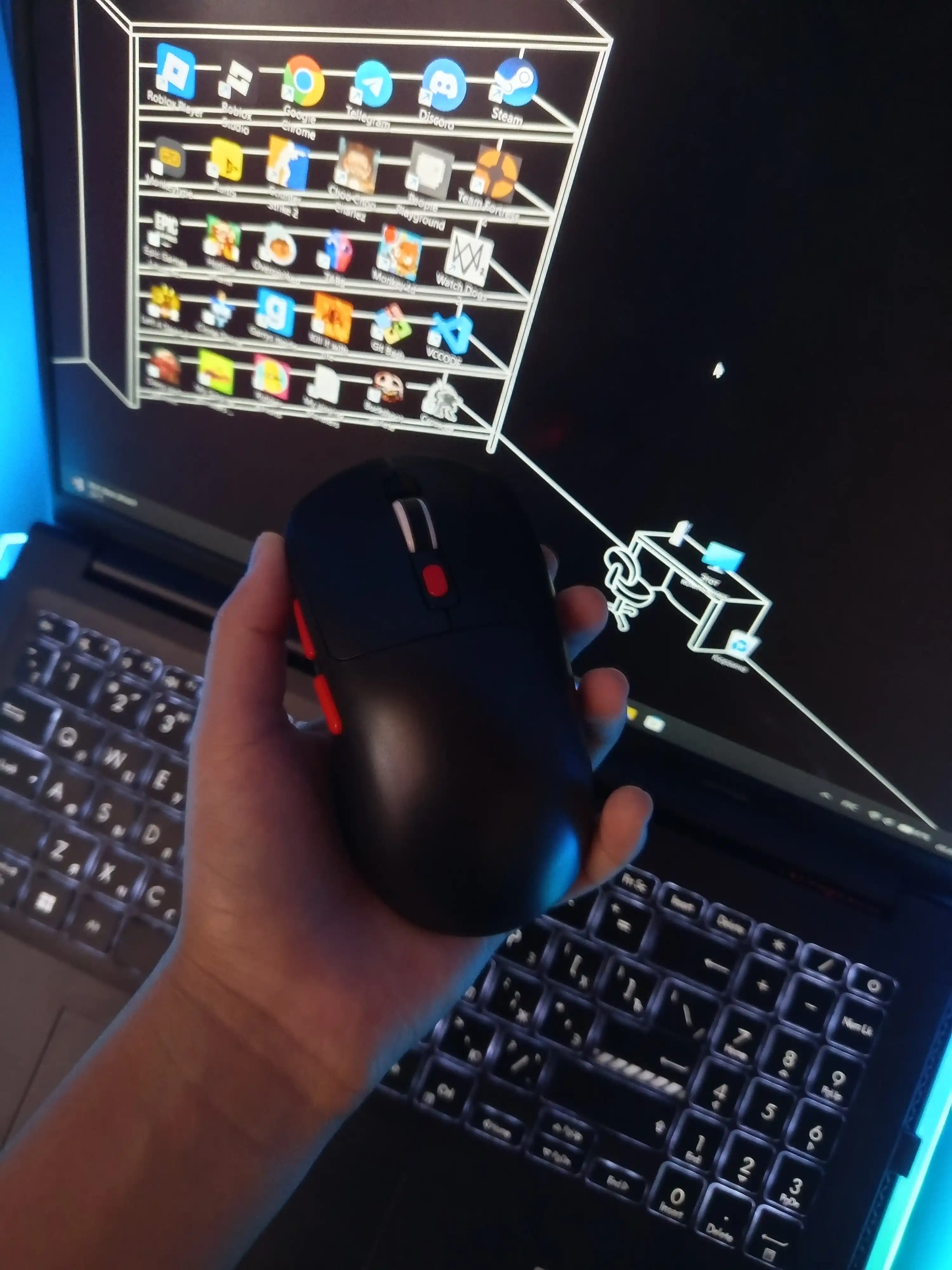 Simsiz Sichqoncha PRO 8000 DPI | Bluetooth + 2.4GHz + Type-C